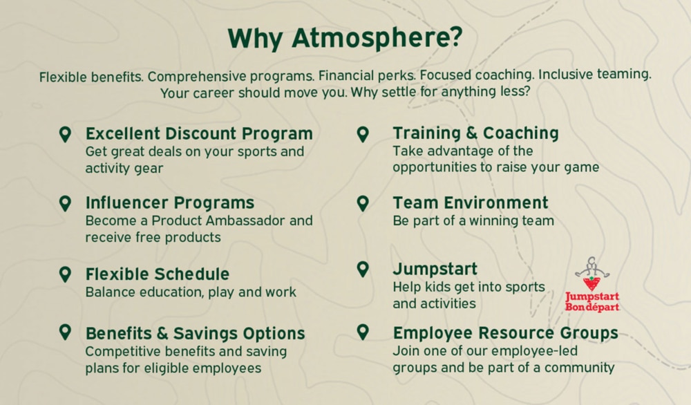 Atmosphere career page benefits