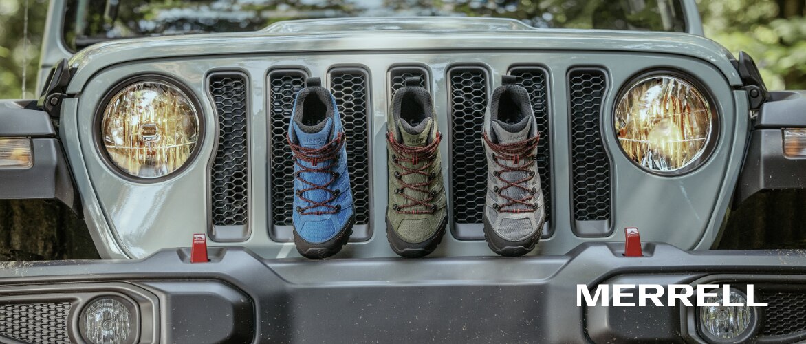 Merrell x Jeep. Adventure awaits with the Merrell x Jeep collection so bring these hiking boots out, wherever “out” takes you.
