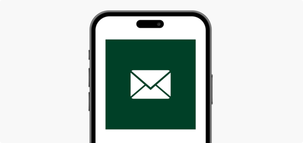 Picture of an email on your phone