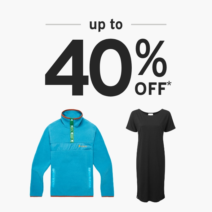 Women’s & Men’s Clothing up to 40% off*