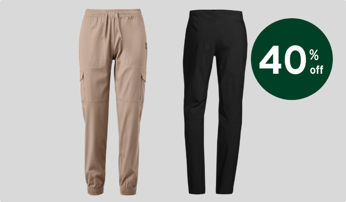 WOODS Women’s & Men’s Pants 40% off