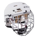 CCM Tacks 110 Senior Hockey Helmet Combo Front_Angled_Right