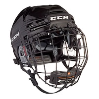 CCM Senior Tacks 910 Combo Hockey Helmet With Cage Front_Three_Fourths_Angled_Right