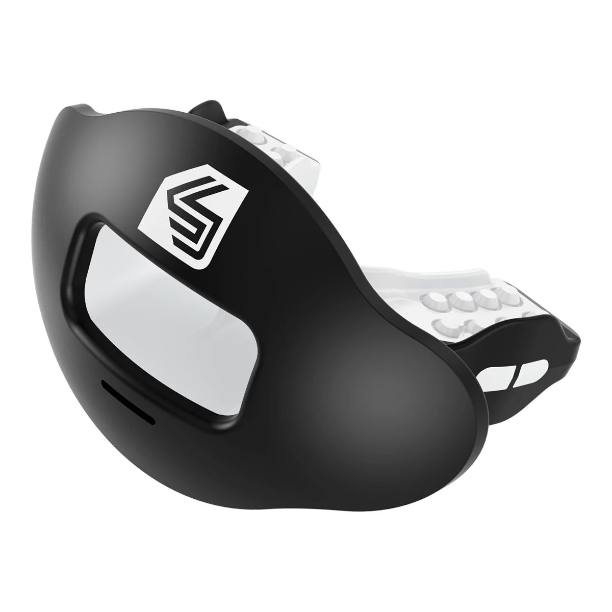 Shock Doctor Max Air Flow 2.0 Lip Guard - Black/White Front_Angled_Left