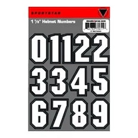 Sidelines 1.5 in. Hockey Helmet Block Number Decals Front_Flat