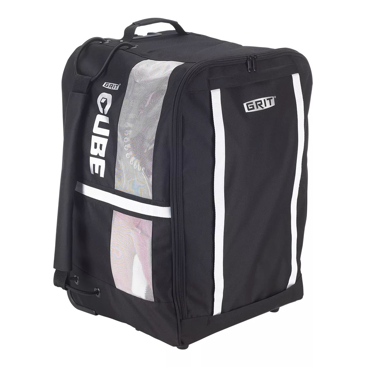 GRIT Senior Cube Wheels Hockey Bag, 26" Front_Three_Fourths_Angled_Right