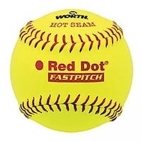 Worth Red Dot 12" Softball Front_Flat