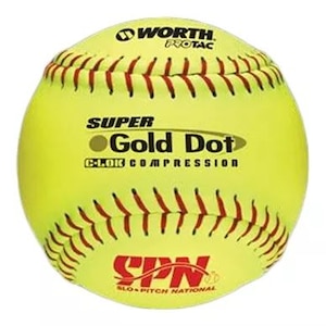 Worth Super Gold Dot Slowpitch 12" Softball