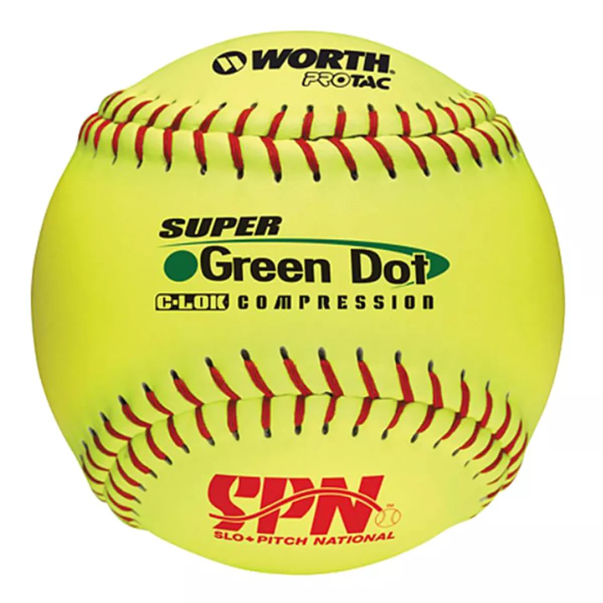 Worth 11" .44Cor Green Dot Softball
