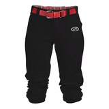 Rawlings Girl's Launch Pants Youth - Black Front_Flat