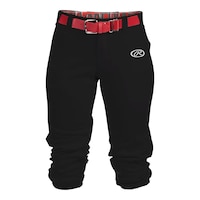 Rawlings Girl's Launch Pants Youth - Black Front_Flat