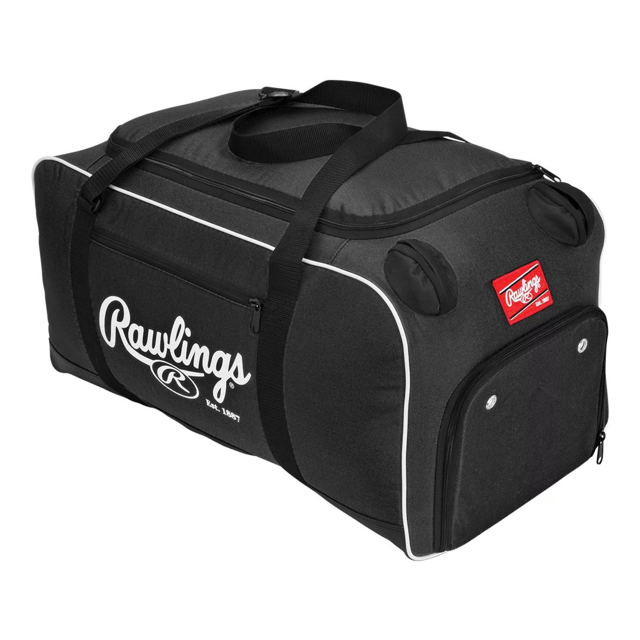 Rawlings Covert Baseball Duffle Bag-Black Front_Angled_Left