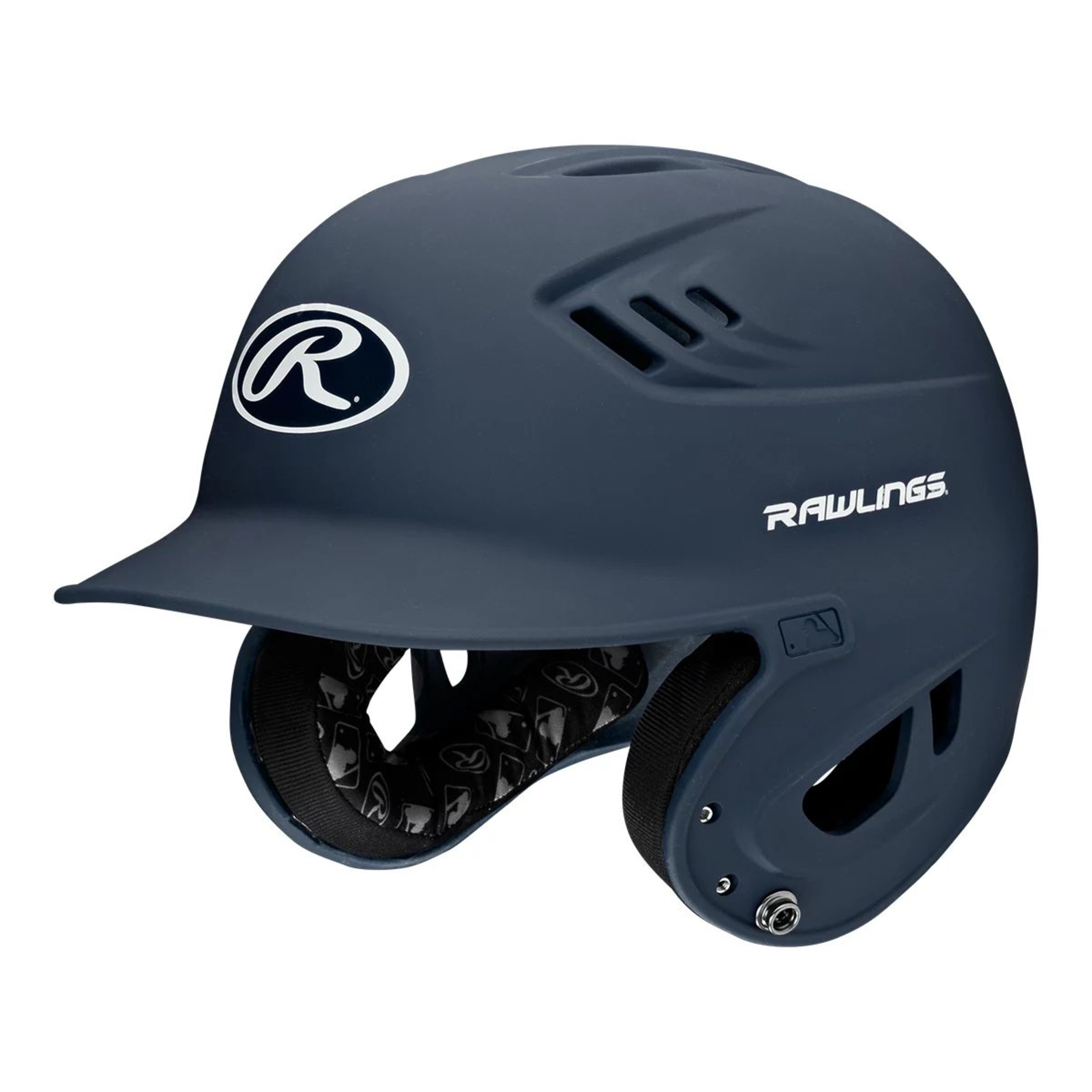 Rawlings Velo Series Batting Helmet- Matte Royal Front_Angled_Left