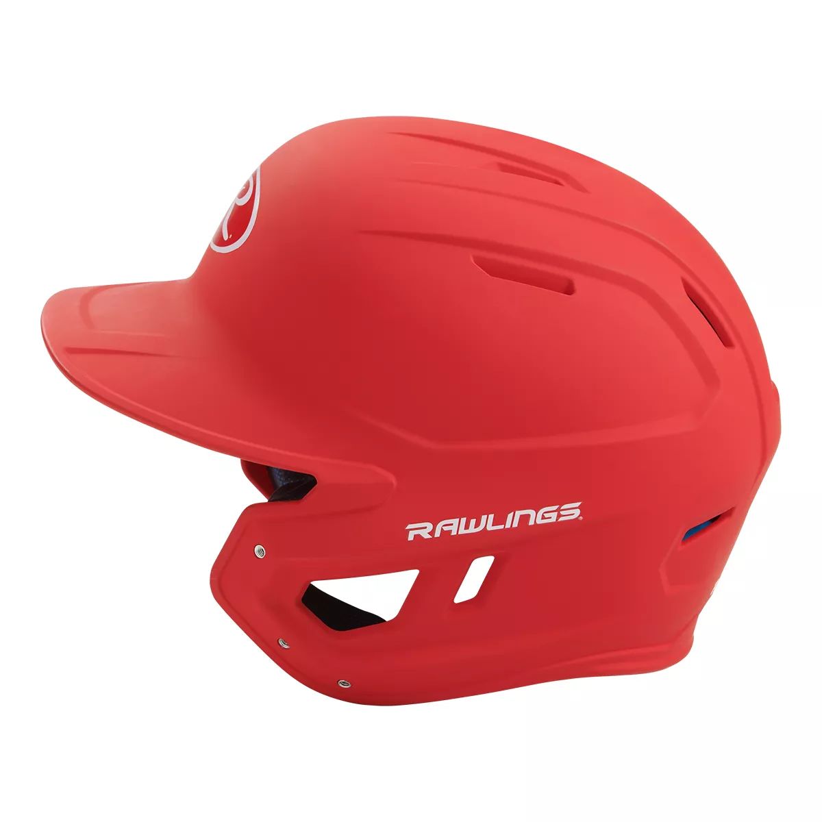 Rawlings Mach One-Tone Batting Helmet-Red