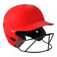 Mizuno F6 Batting Helmet With Mask Front_Angled_Right