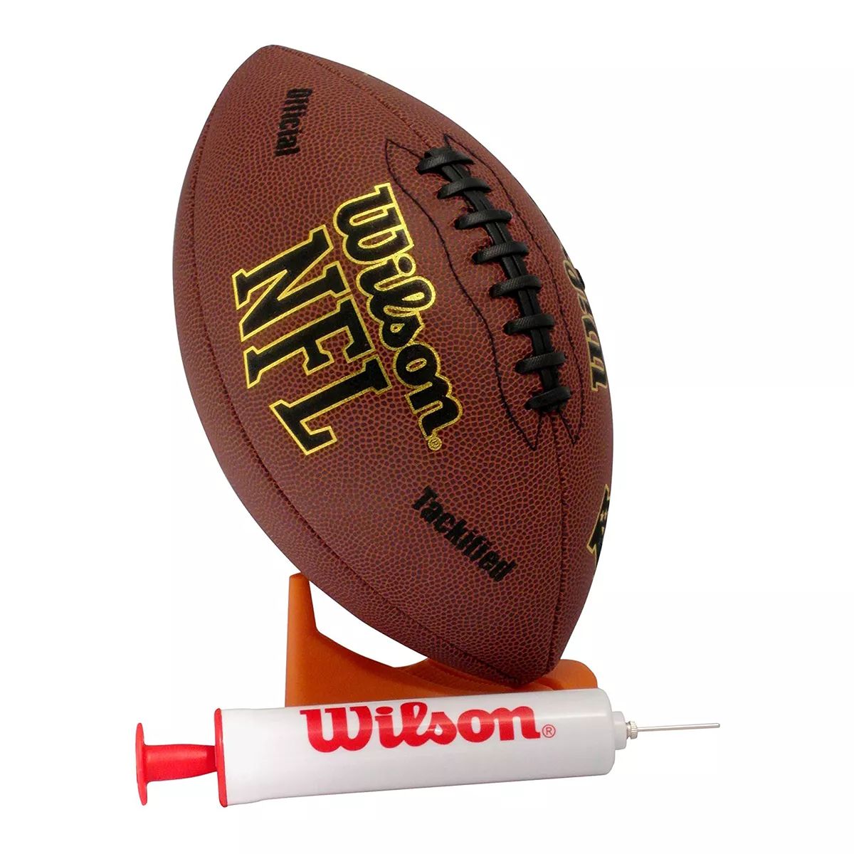 Wilson NFL All Pro Senior Football With Tee And Pump