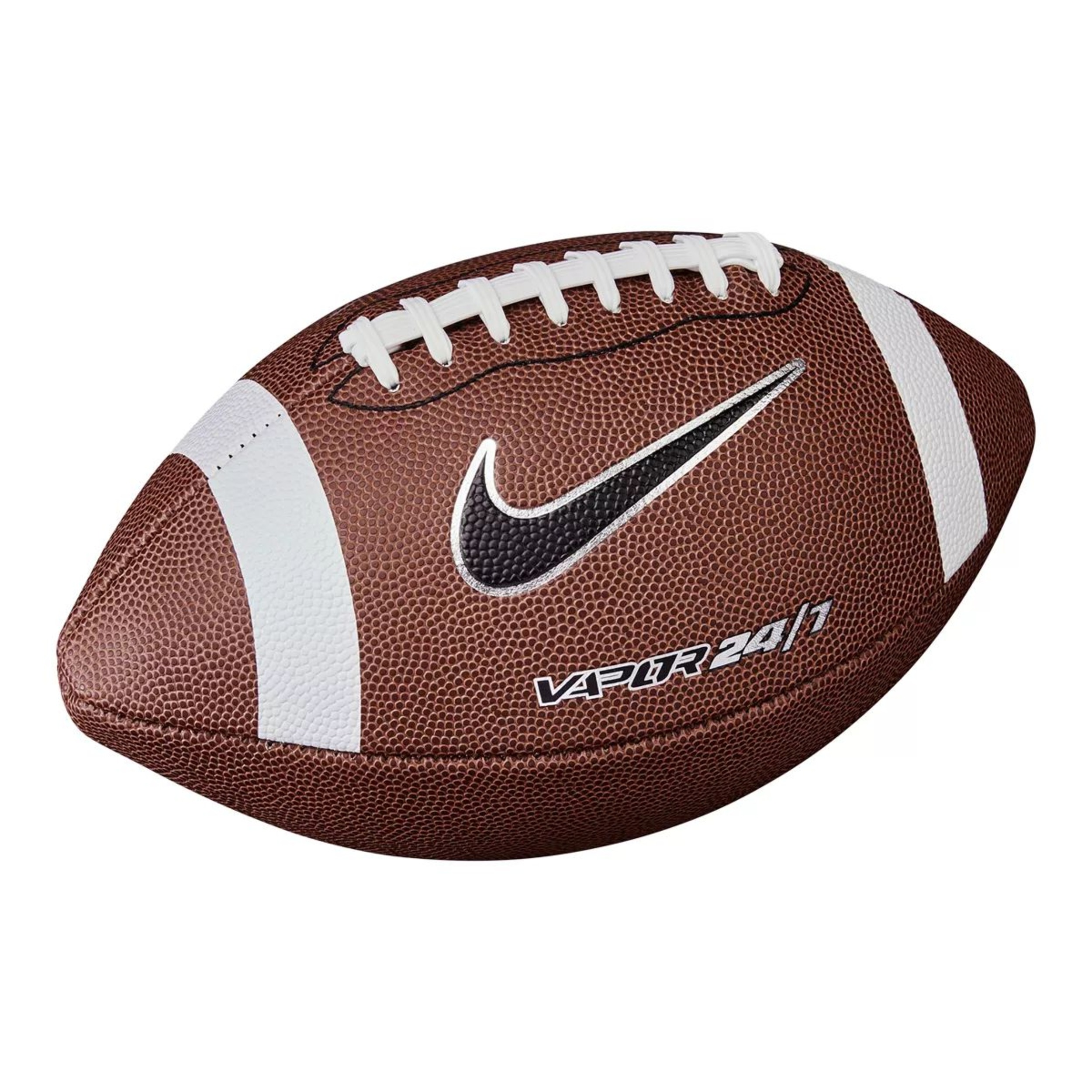 Nike Vapor 24/7 2.0 Youth Football - Brown/White Front_Three_Fourths_Angled_Right