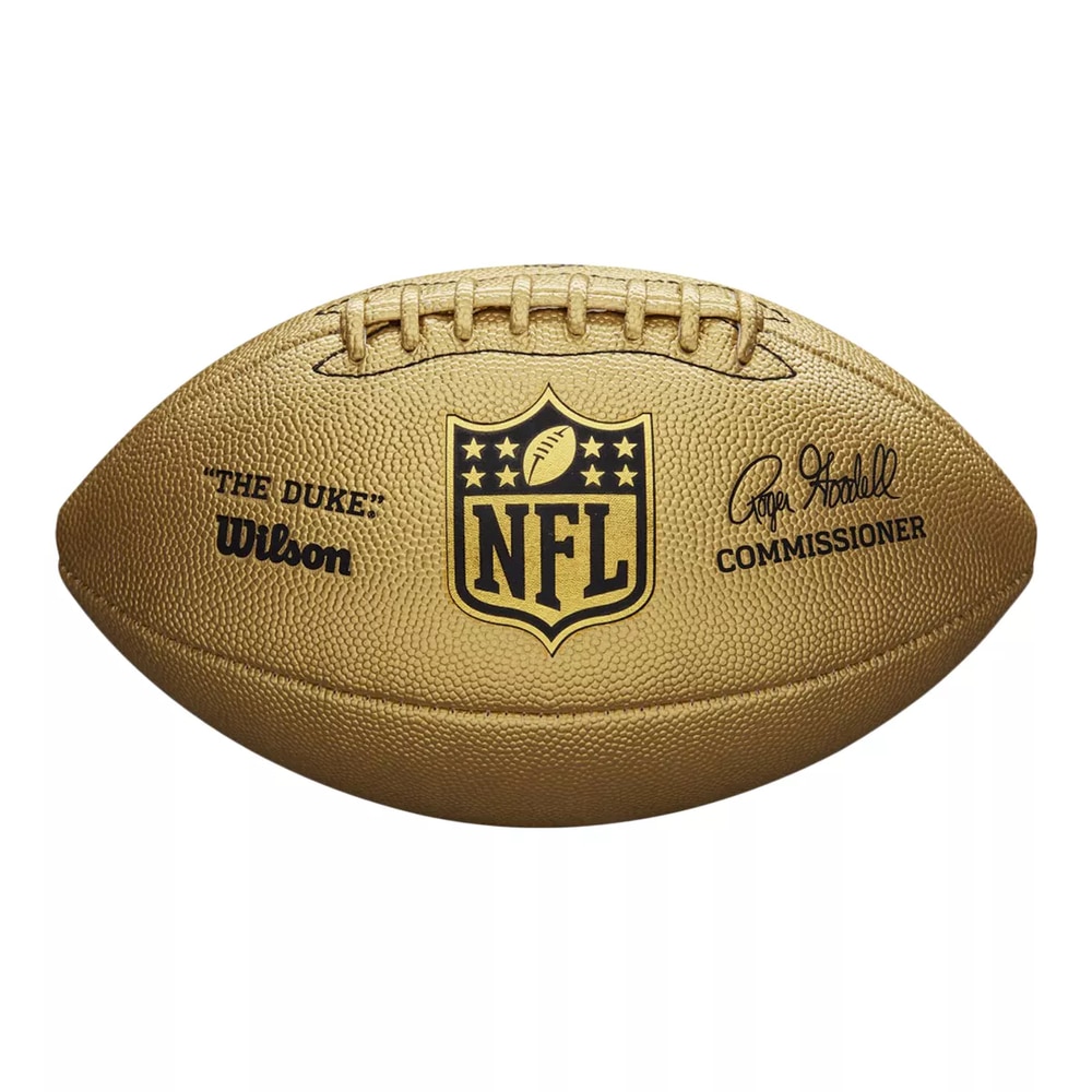 Image of Wilson NFL 'The Duke' Metallic Gold Football -Gold