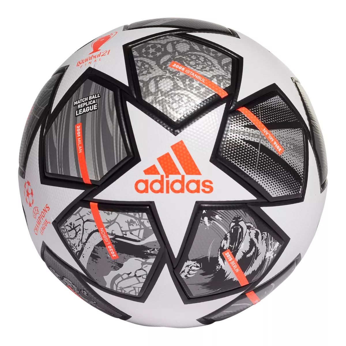 adidas Finale League Soccer Ball - Size 5 Front_Flat