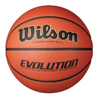 Wilson Evolution Indoor Size 7 Basketball Front_Flat
