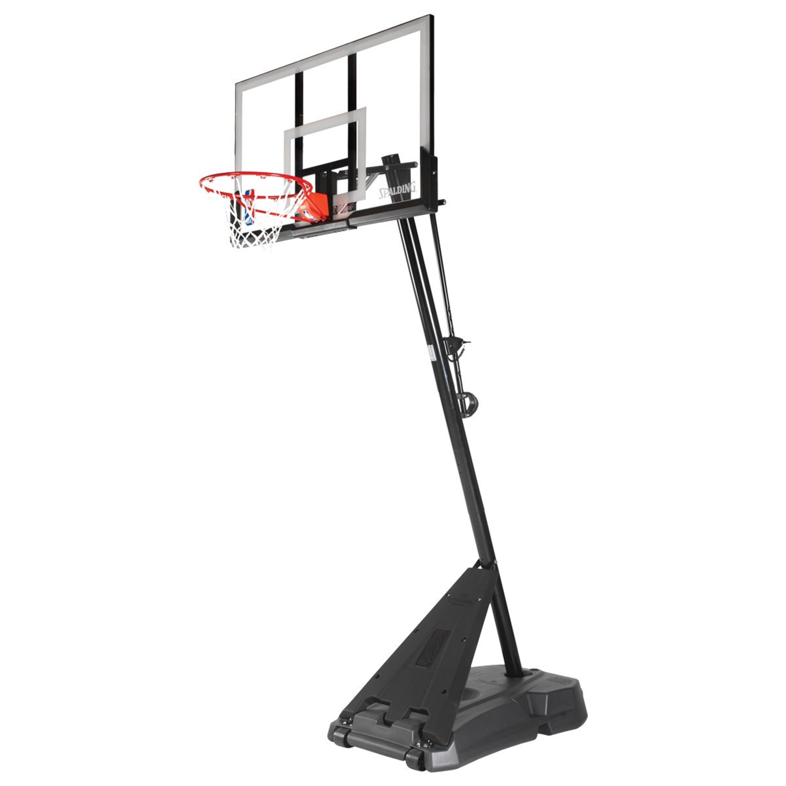 Spalding 54 inch Acrylic Hercules Basketball System Front_Angled_Left