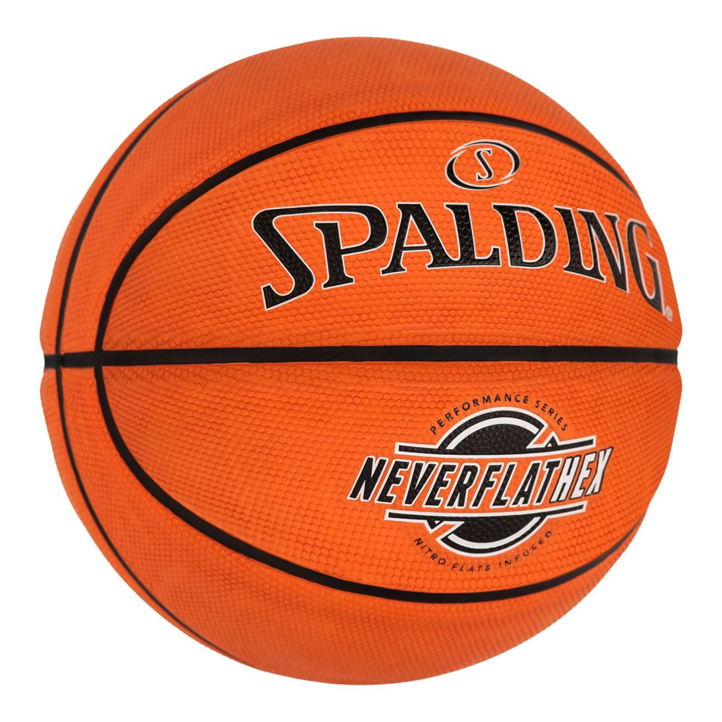 Spalding SGT NeverFlat Hexagrip Basketball Size 7 Front_Angled_Right