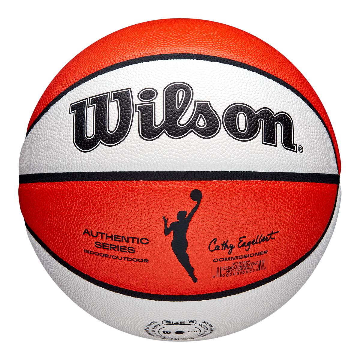 Image of Wilson Wnba Authentic Basketball Size 6 Indoor/Outdoor