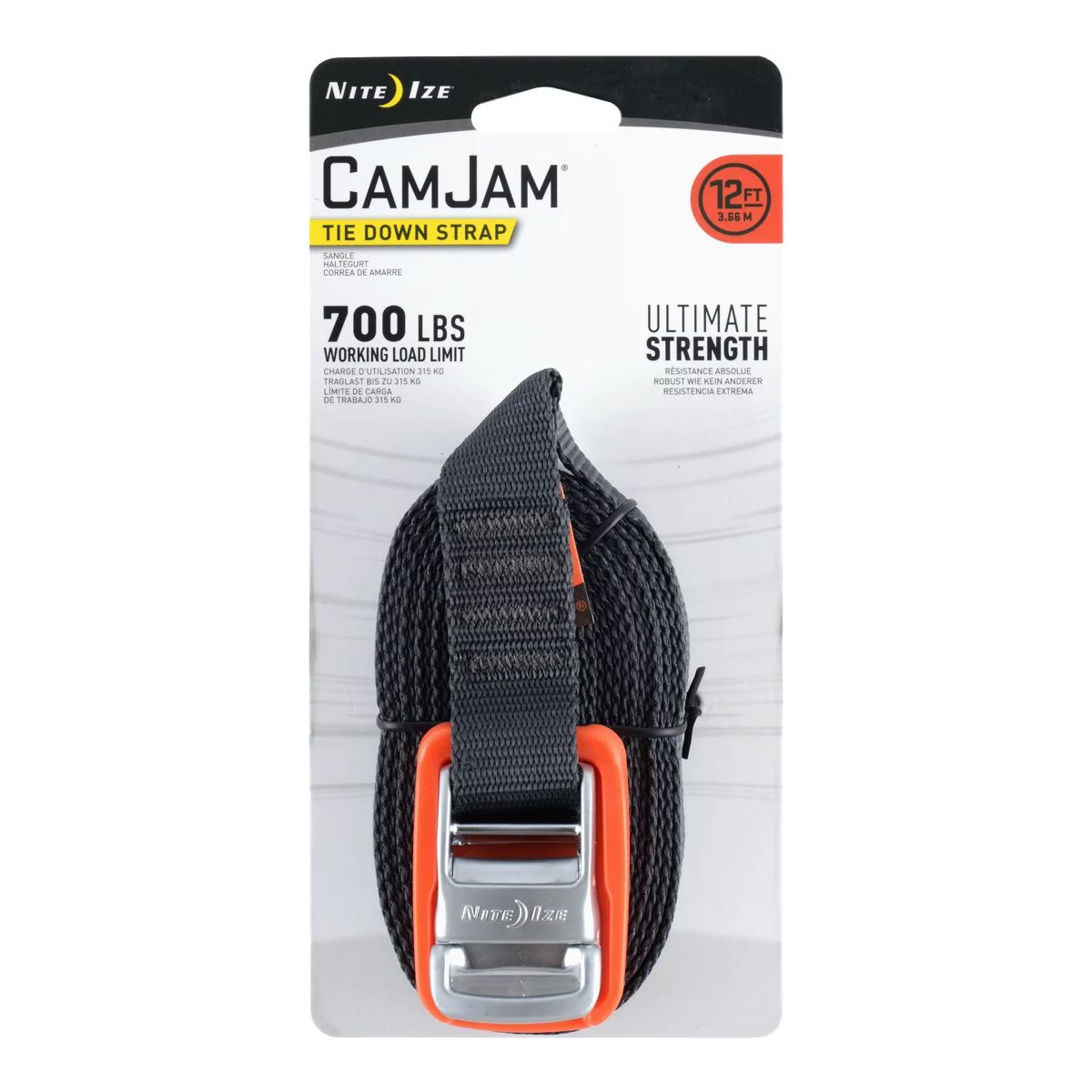 Nite Ize Camjam 12 Feet Tie Down Strap Front_Flat