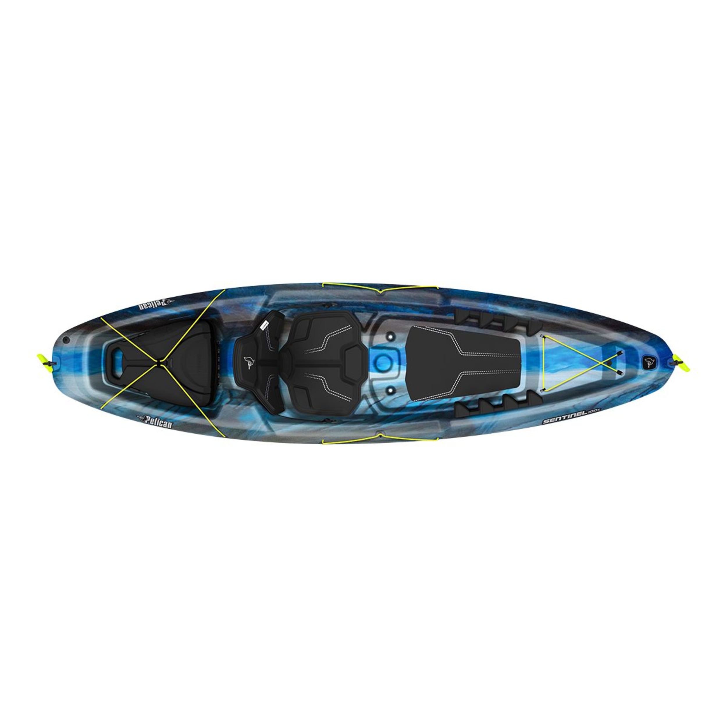 Pelican Sentinel 100X EXO Compact Kayak Overhead_Flat