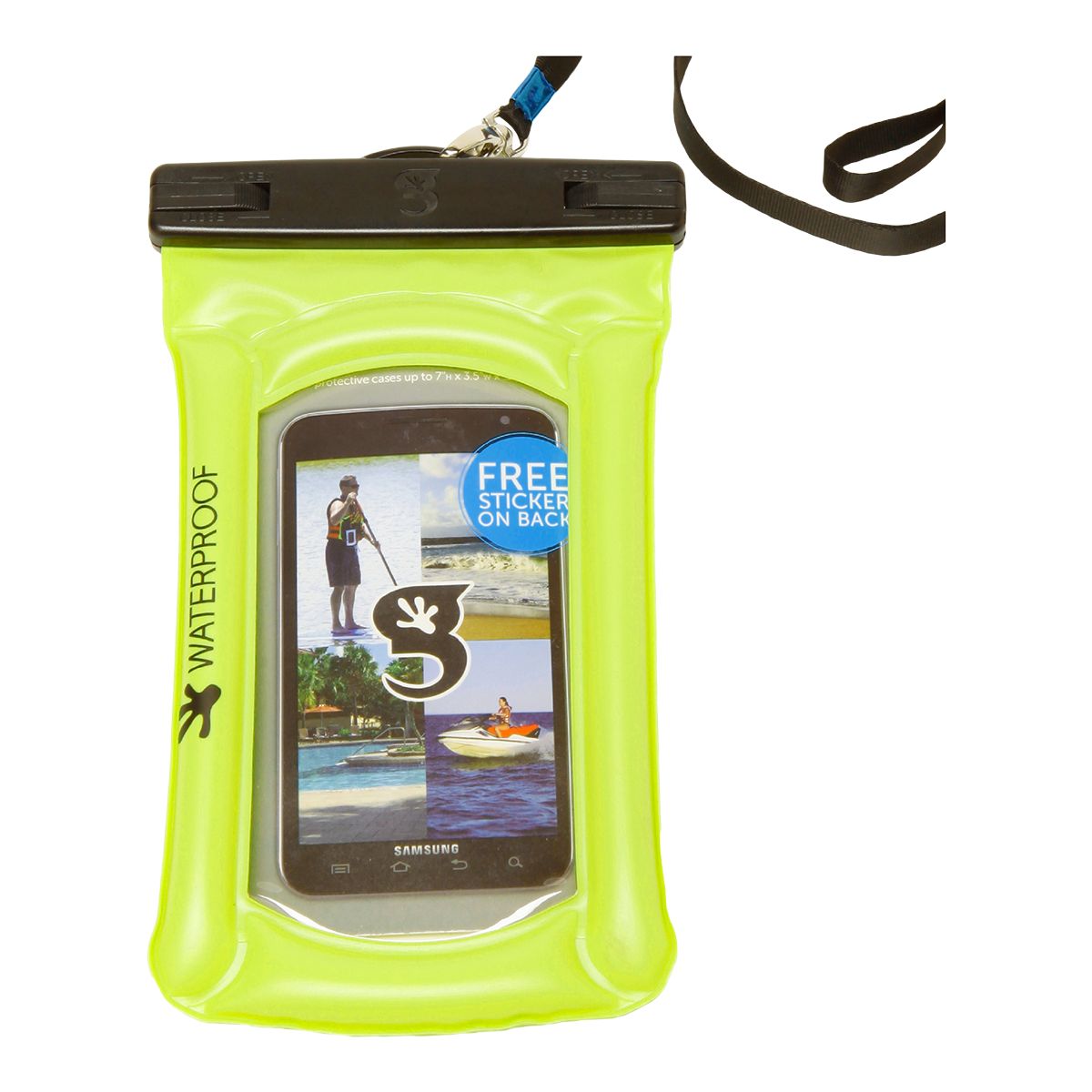 Gecko Float Phone Dry Bag Front_Flat