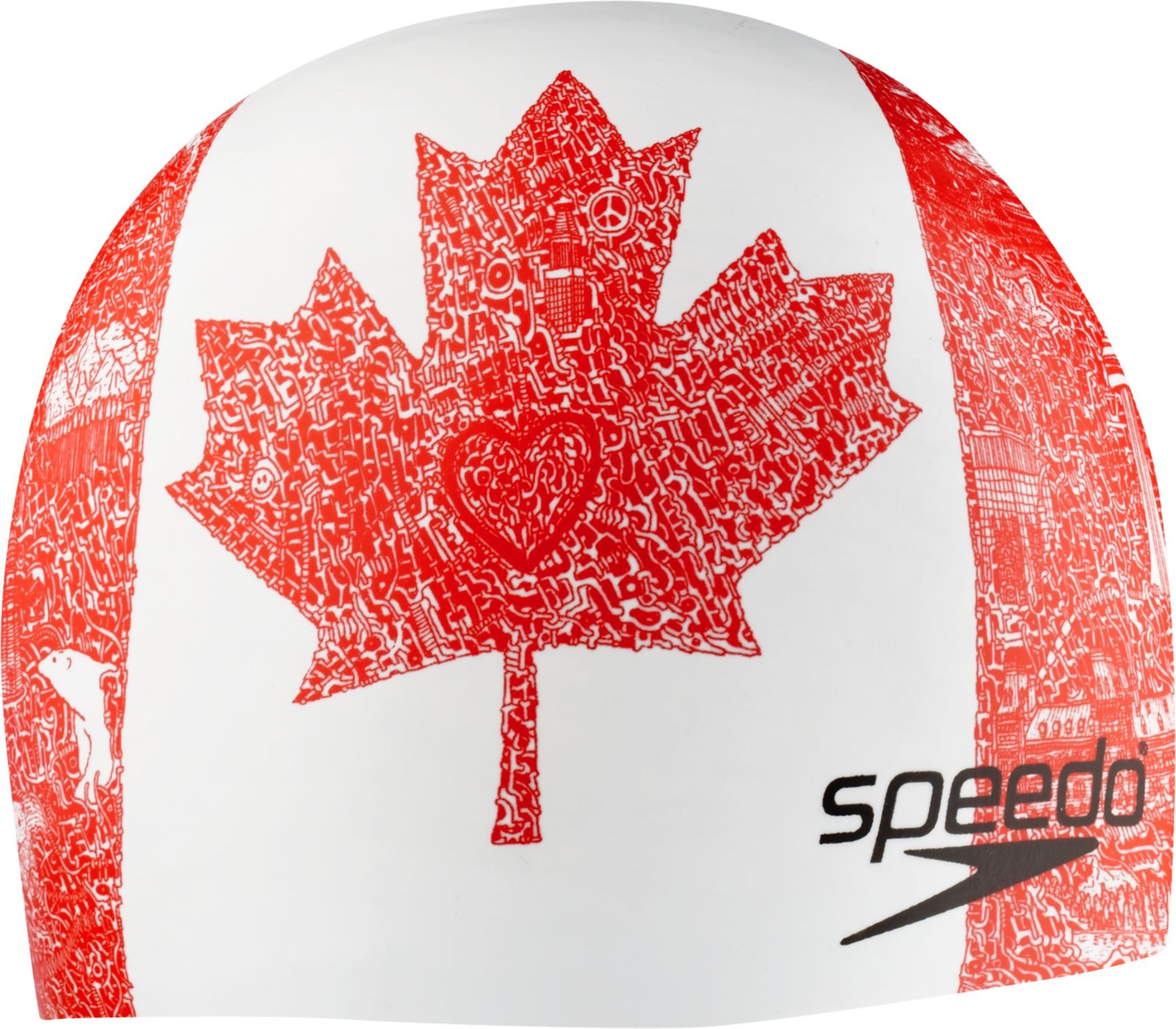 Speedo World Tour Swim Cap Front_Flat