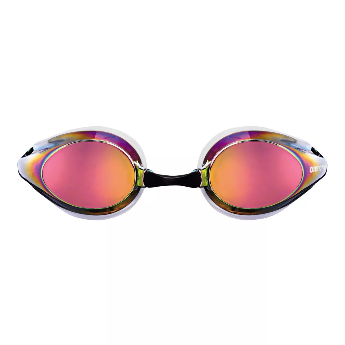 Arena Tracks Mirror Senior Swim Goggles Front_Flat