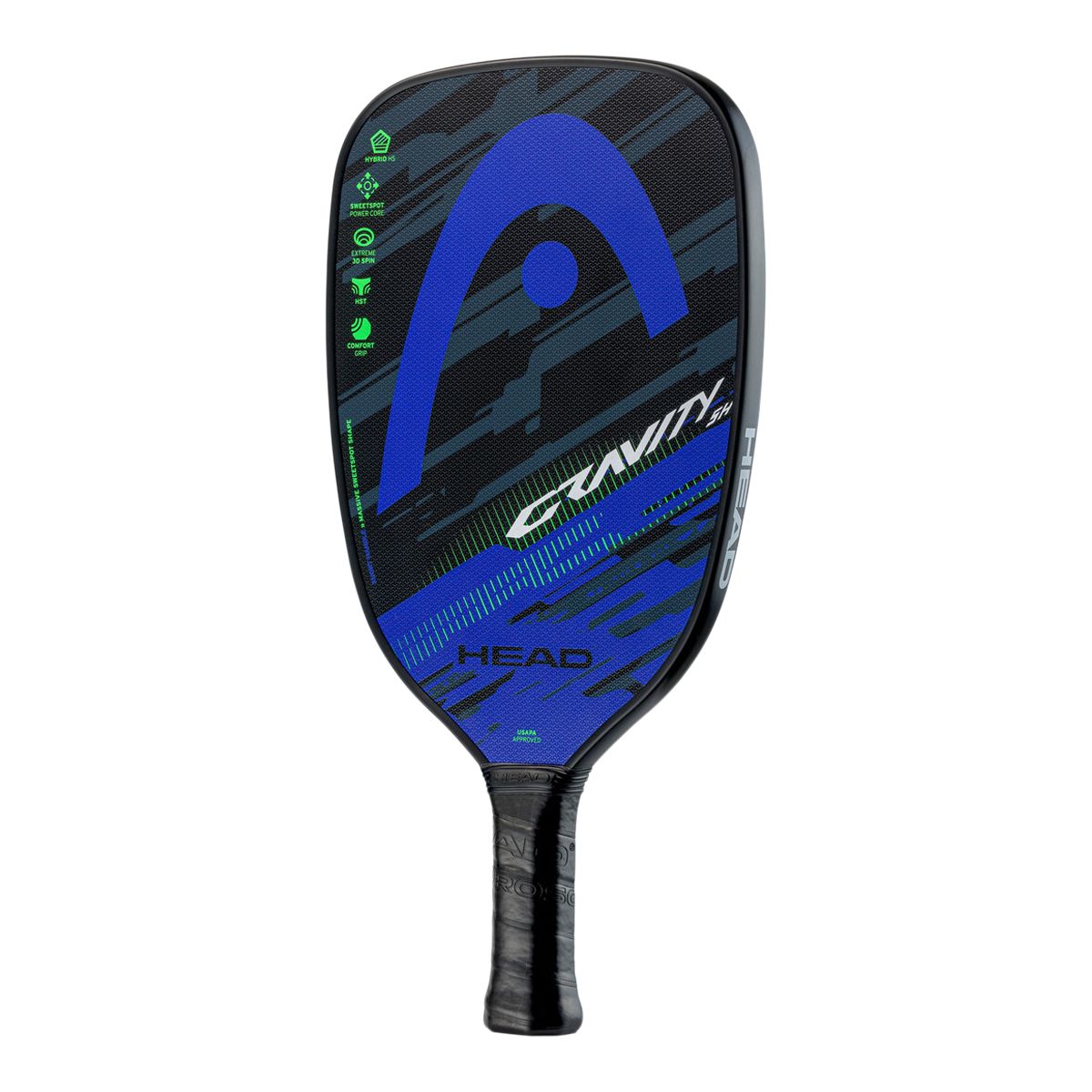 Head Gravity SH Pickleball Paddle- Green/Purple Front_Flat