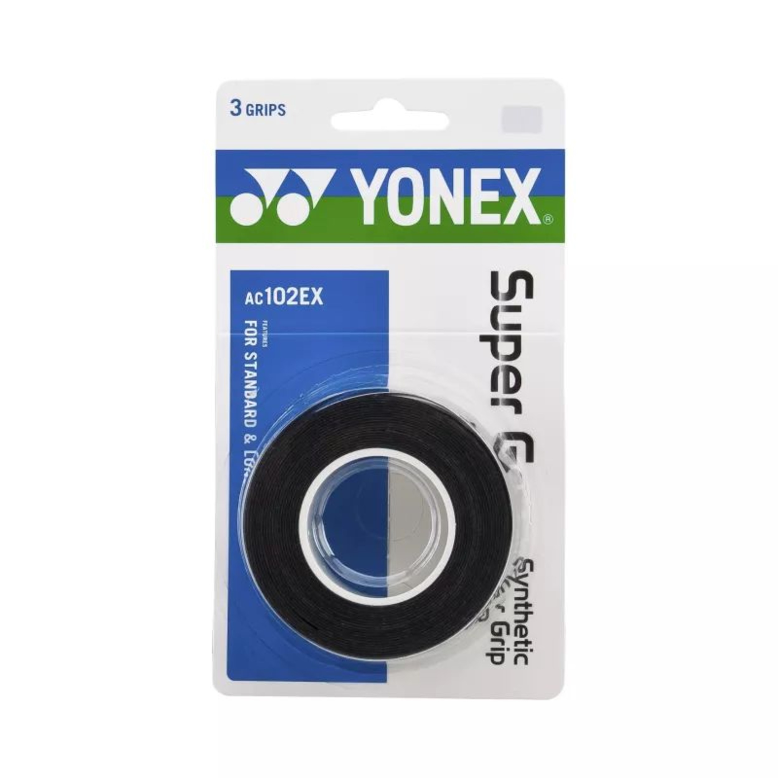 Yonex Super Grap Synthetic Overgrip, Blue, 3-Pack