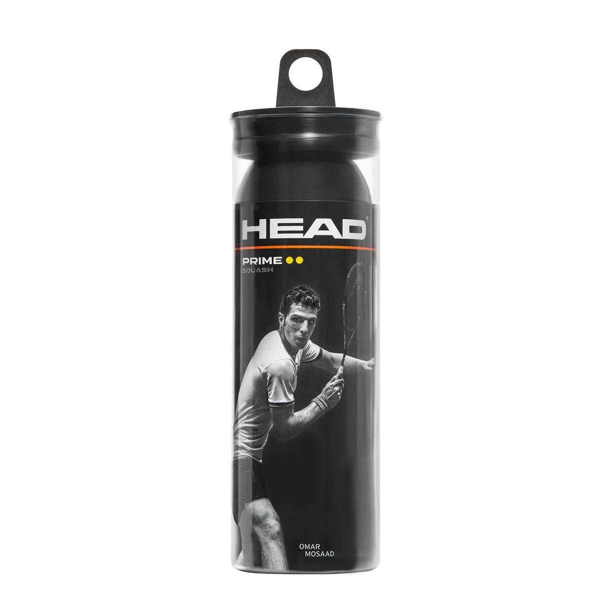 Head Prime Double Yellow Dot Squash 3 Ball Can