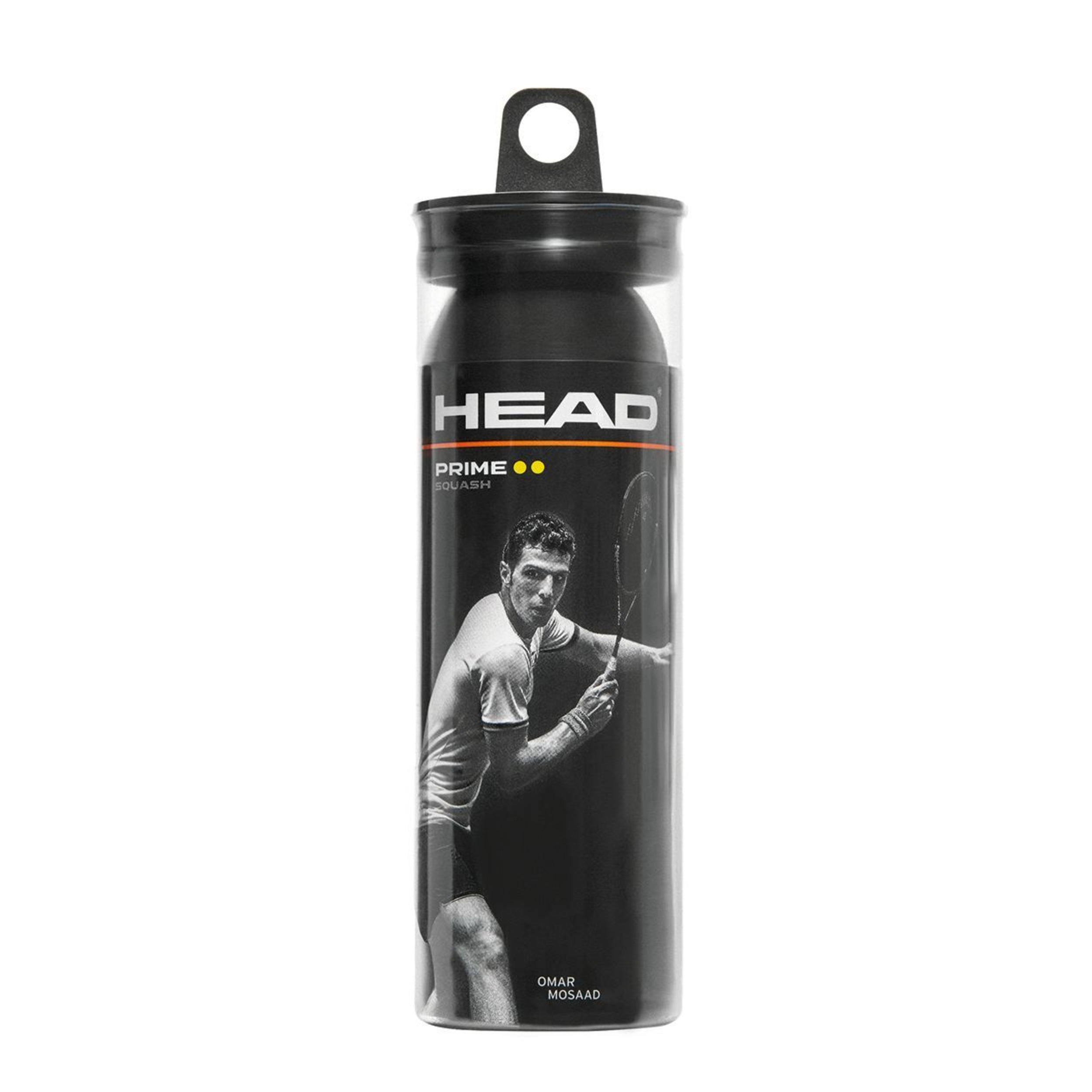 Head Prime Double Yellow Dot Squash 3 Ball Can