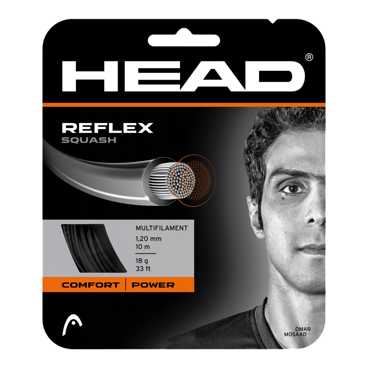 Head Reflex Squash String Front_Flat