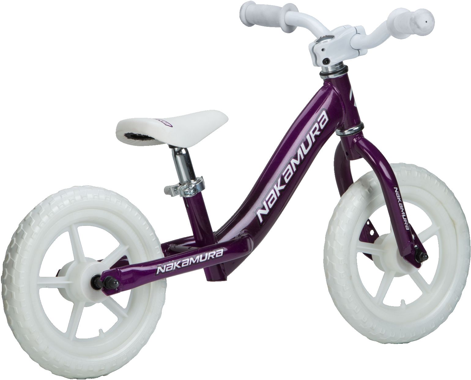 Nakamura Kids' 12" Balance Bike, Foam Wheels, Adjustable Height Back_Angled_Right