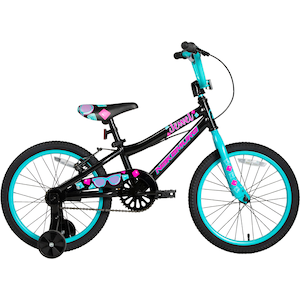 Nakamura Kids' Jewel 18" Bike, Training Wheels, Pedal Brake & V Brakes