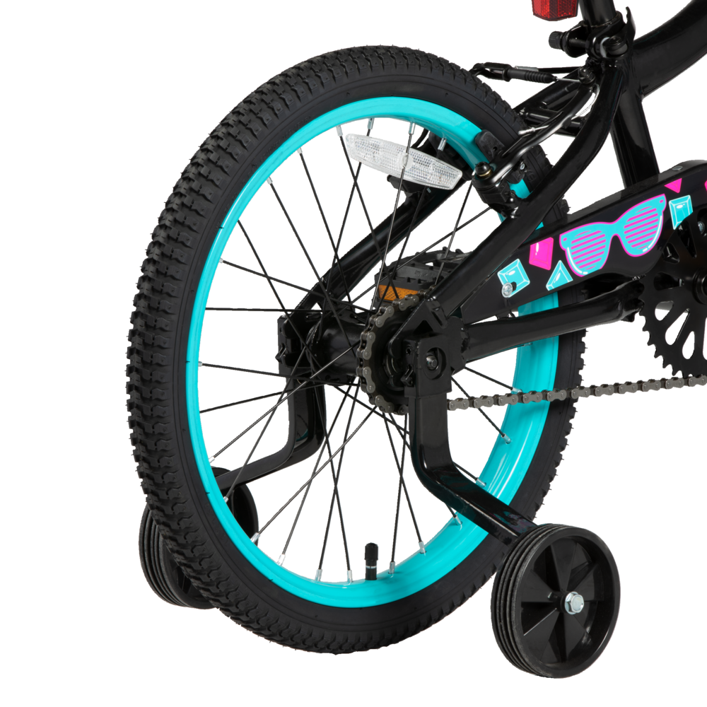 Nakamura Kids' Jewel 18" Bike, Training Wheels, Pedal Brake & V Brakes CloseUp