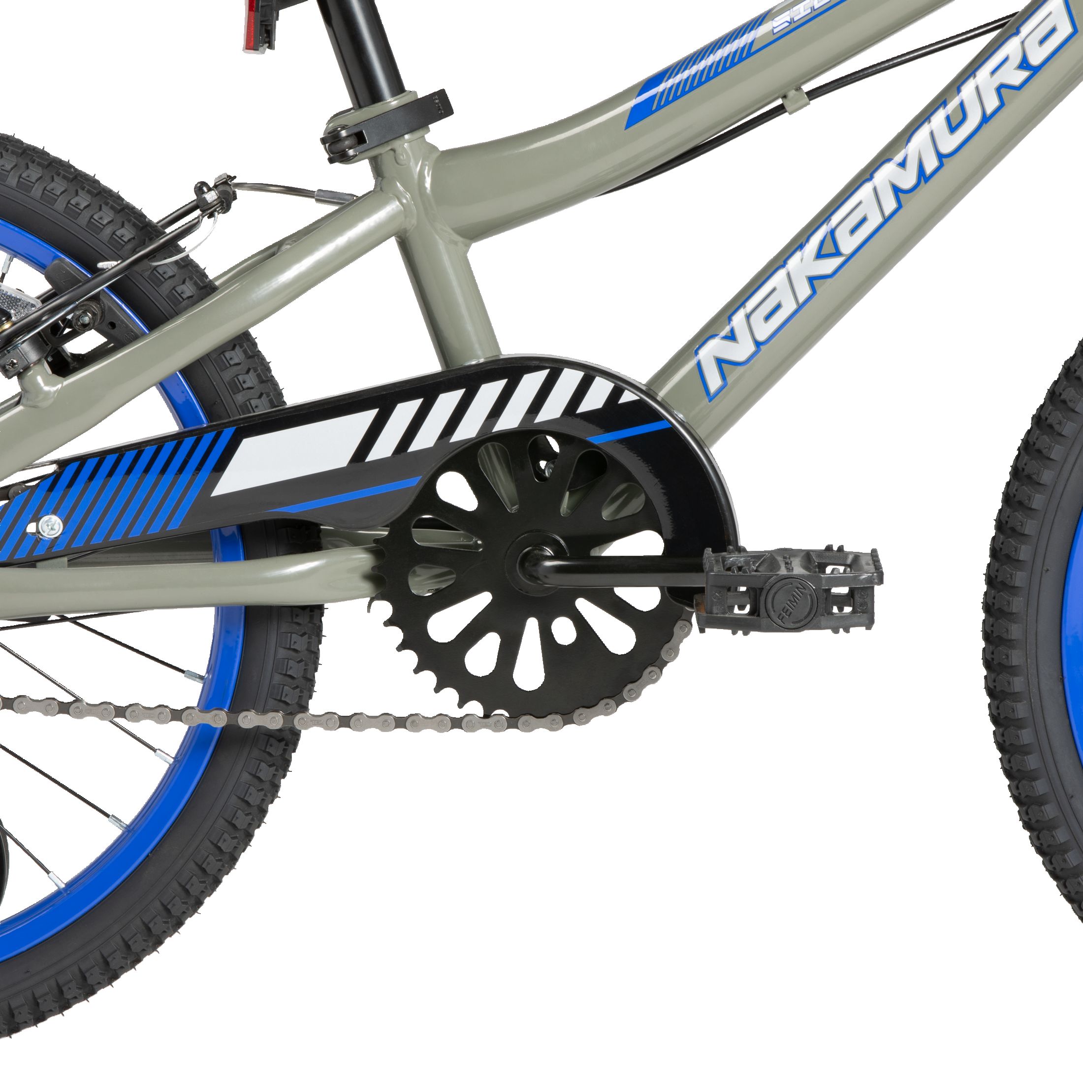 Nakamura Kids' Sidewinder 18" Bike, Training Wheels, Pedal Brake & V Brakes CloseUp