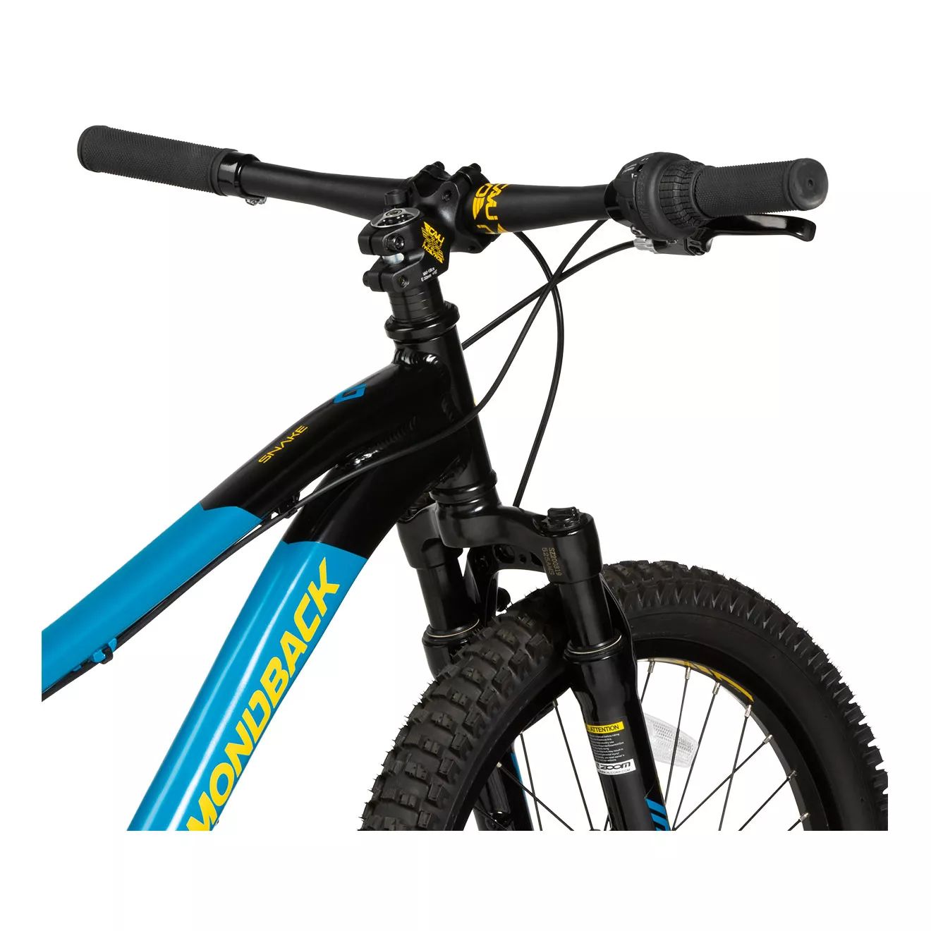 Diamondback Kids' Snake 20" Mountain Bike, 7 Speed, Aluminum Frame, Mechanical Disc Brakes CloseUp