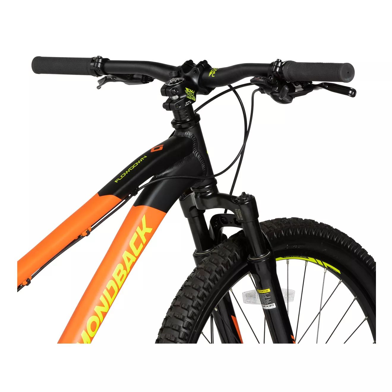Diamondback Kids' Flowdown 24" Junior Mountain Bike, 7 Speed, Aluminum Frame, Mechanical Disc Brakes,