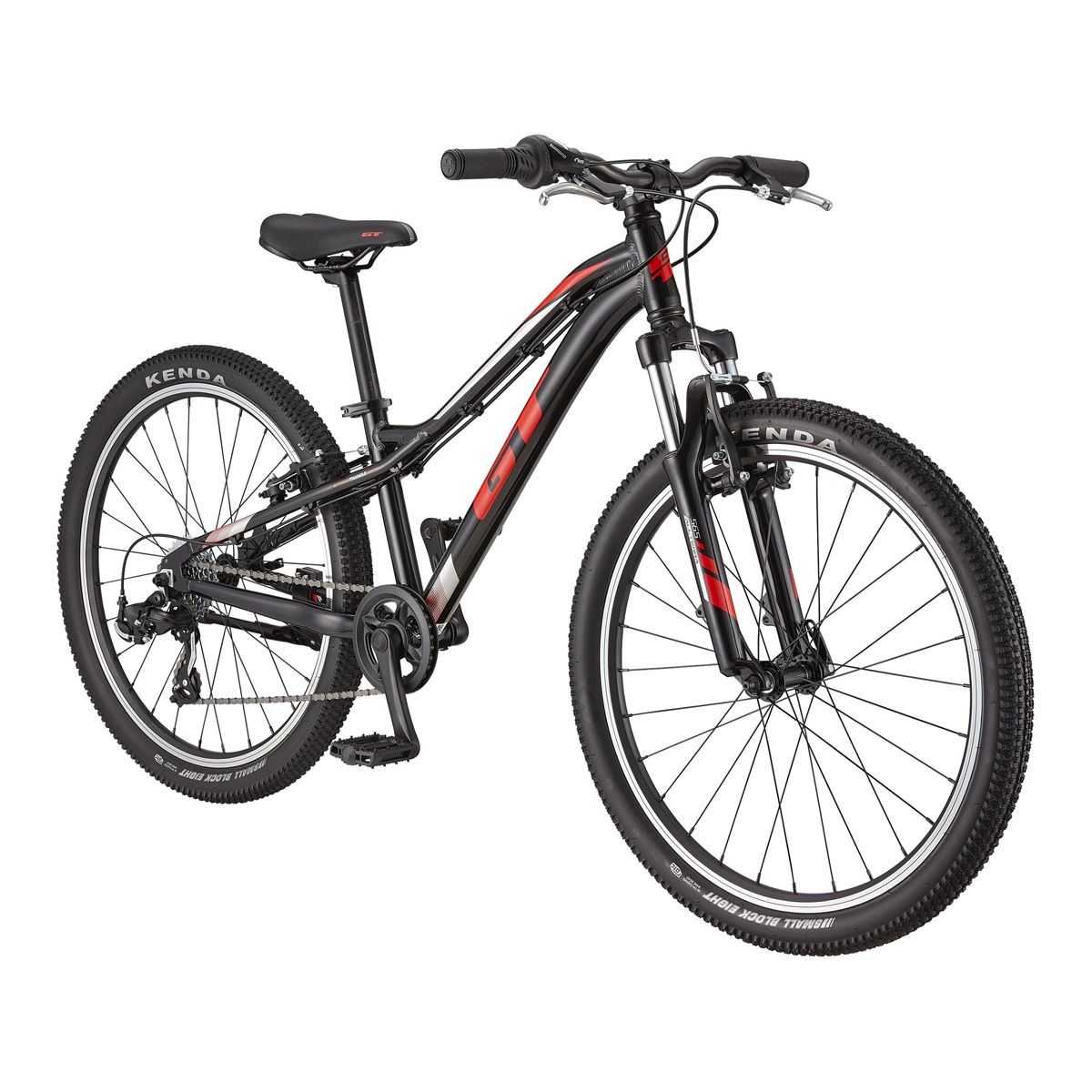 GT Kids' Stomper Prime 24" Junior Mountain Bike, 7 Speed, Alloy Frame, Rim Brakes, Hardtail