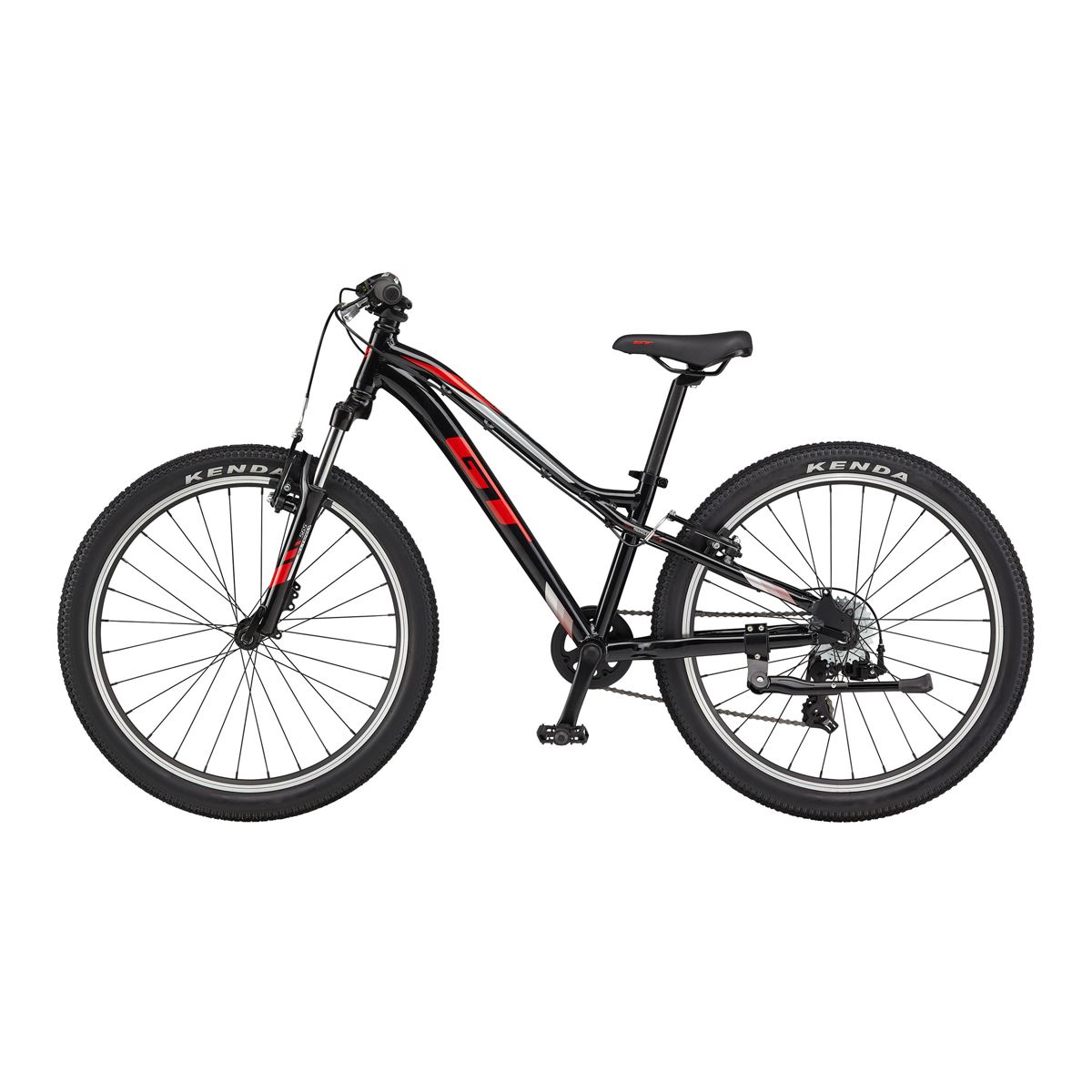 GT Kids' Stomper Prime 24" Junior Mountain Bike, 7 Speed, Alloy Frame, Rim Brakes, Hardtail