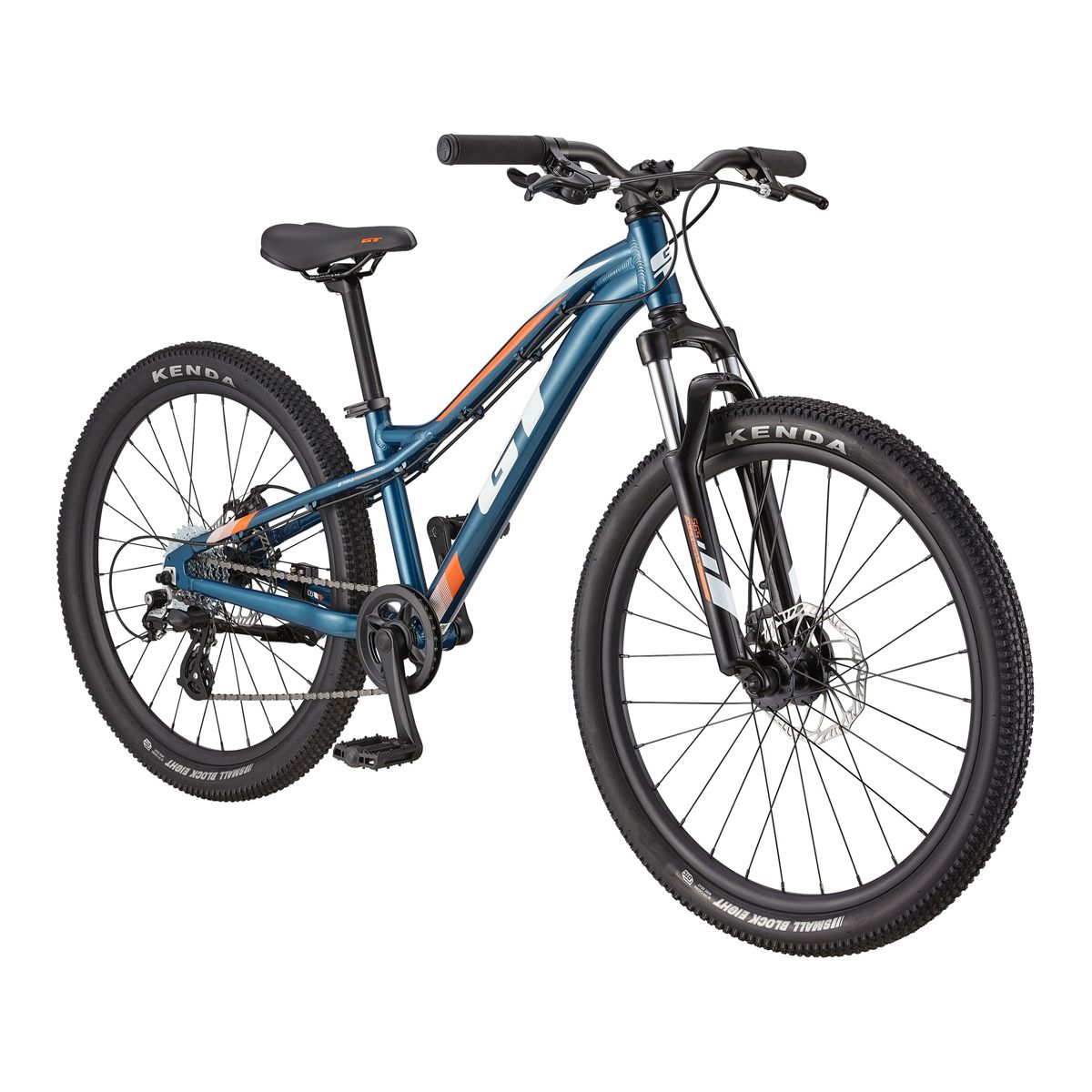 GT Kids' Stomper Ace 24" Junior Mountain Bike, 8 Speed, Alloy Frame, Mechanical Disc Brakes, Hardtail