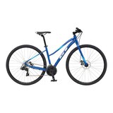 GT Women's Transeo Sport Low-Step 700c Hybrid Bike, 21 Speed, Aluminum Frame, Mechanical Disc Brakes, Commuter Side_Right