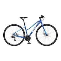 GT Women's Transeo Sport Low-Step 700c Hybrid Bike, 21 Speed, Aluminum Frame, Mechanical Disc Brakes, Commuter Side_Right