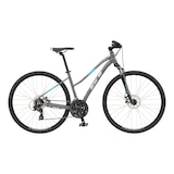 GT Women's Transeo Comp Low-Step 700c Hybrid Bike, 21 Speed, Aluminum Frame, Mechanical Disc Brakes, Commuter Side_Right
