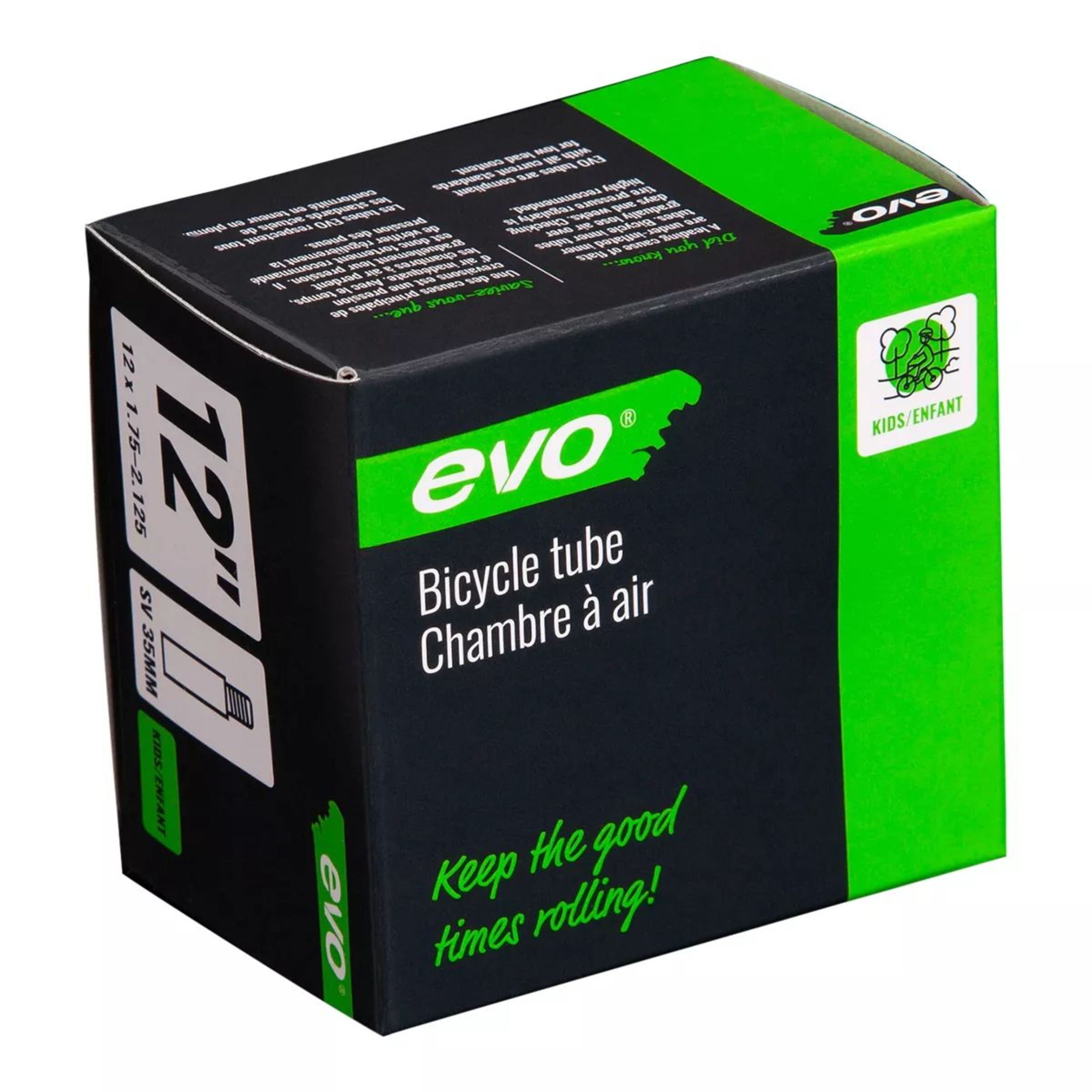 Evo Schrader 12 x 1.75-2.25 Bike Inner Tube